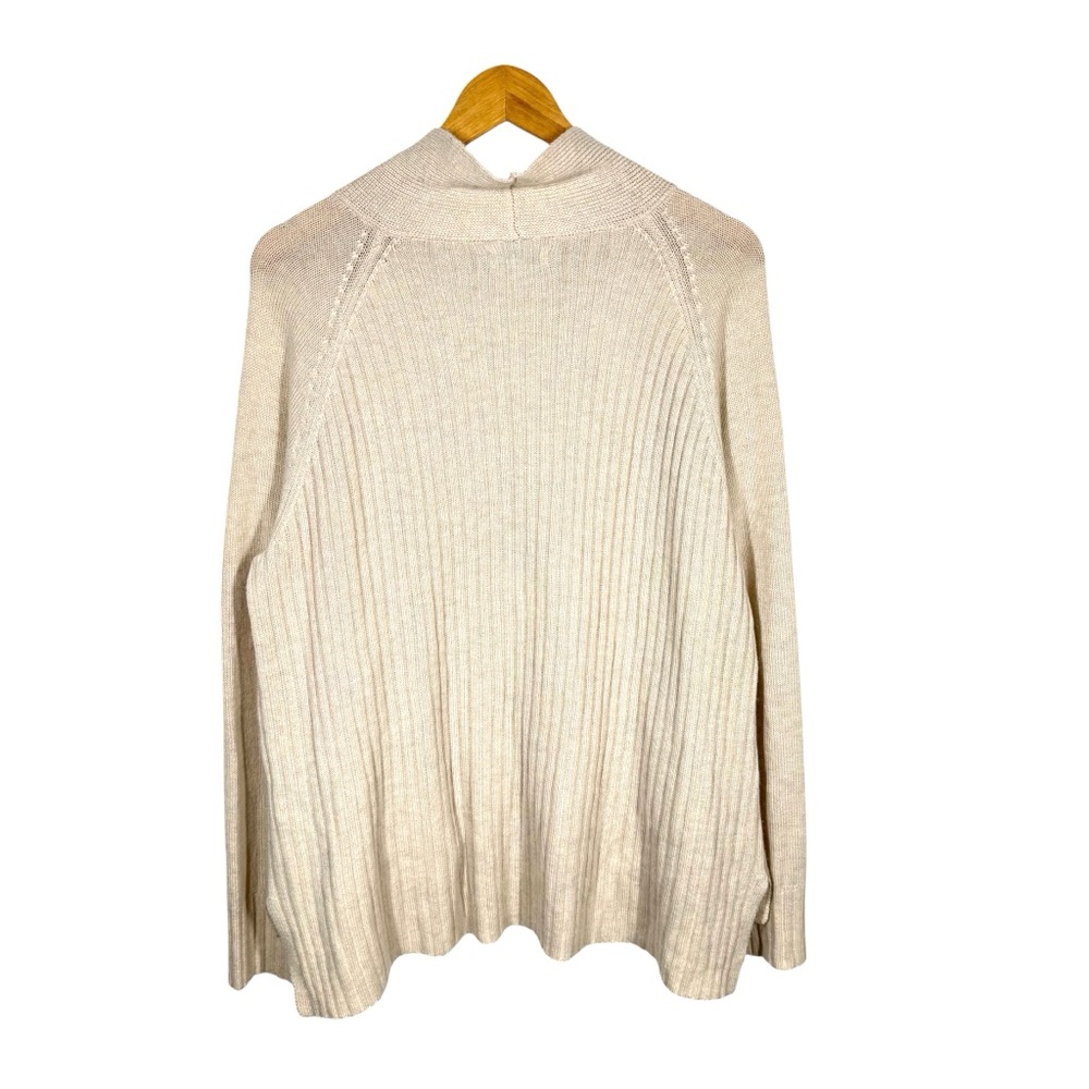 Toad&Co Cream Ribbed Cowl Neck Sweater - Picture 2 of 7